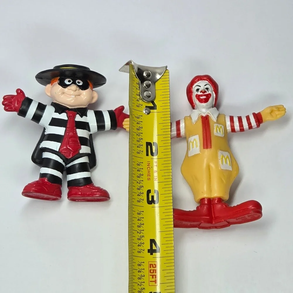 Vintage 1995 McDonalds Ronald McDonald & Hamburglar PVC Toy Figures Set of 2
